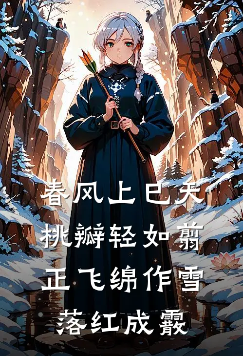 春风上巳天,桃瓣轻如翦,正飞绵作雪,落红成霰